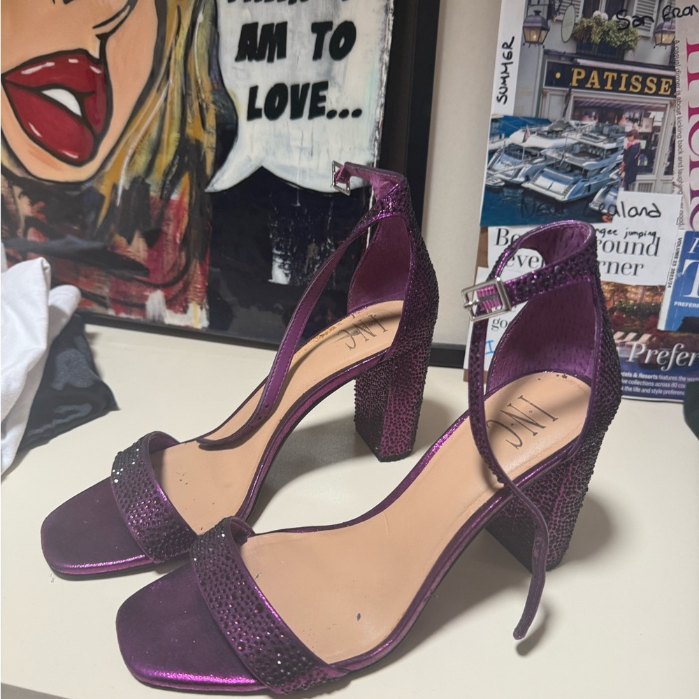 Purple Women's Heeled Sandals